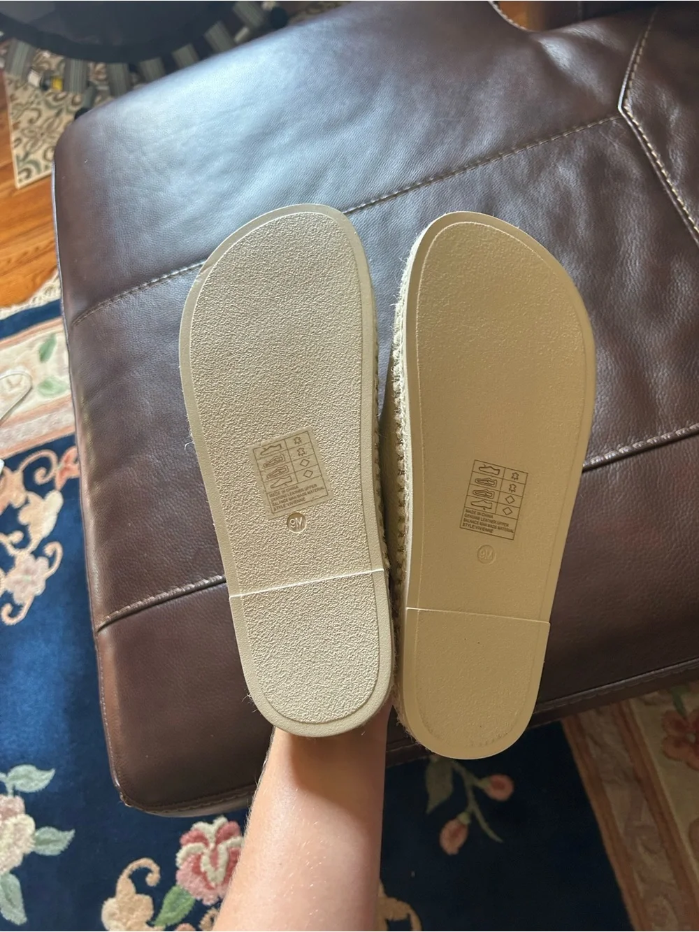 NWT Greystone Genuine Leather Beige Double-Buckle Comfort Sandals